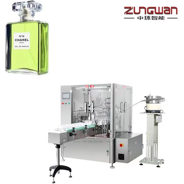 香水灌裝機(jī)天津廠家，香蜜伺服旋蓋機(jī)，香霧灌裝旋蓋生產(chǎn)線
