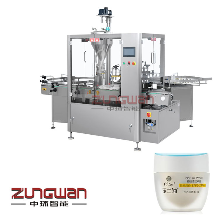 膏霜灌裝機(jī)生產(chǎn)線，全自動(dòng)膏體灌裝旋蓋機(jī)，軟膏包裝生產(chǎn)線